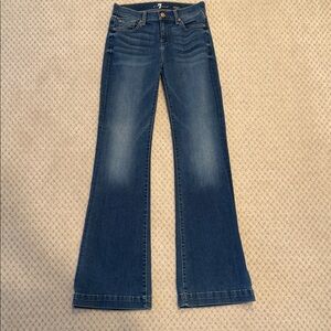 7 For All Mankind Women's Flare Jeans in Medium Blue